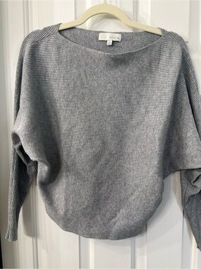 Pinch Light Gray Ribbed Boatneck Sweater